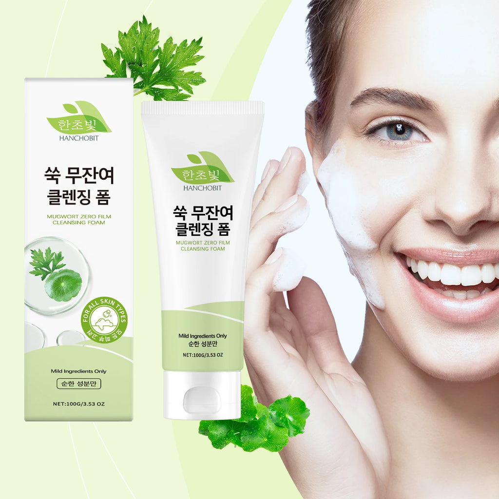 Mugwort Facial Cleanser – Gentle Deep Cleansing Lotion 100g Facial Cleanser Zpaxo