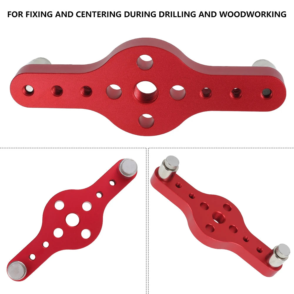 4.1 to 10cm Vertical Pocket Hole Jig Self Centering Dowel Drill Guide Pin Fixture Woodworking Sliding Drilling Punch Guide Set Zpaxo