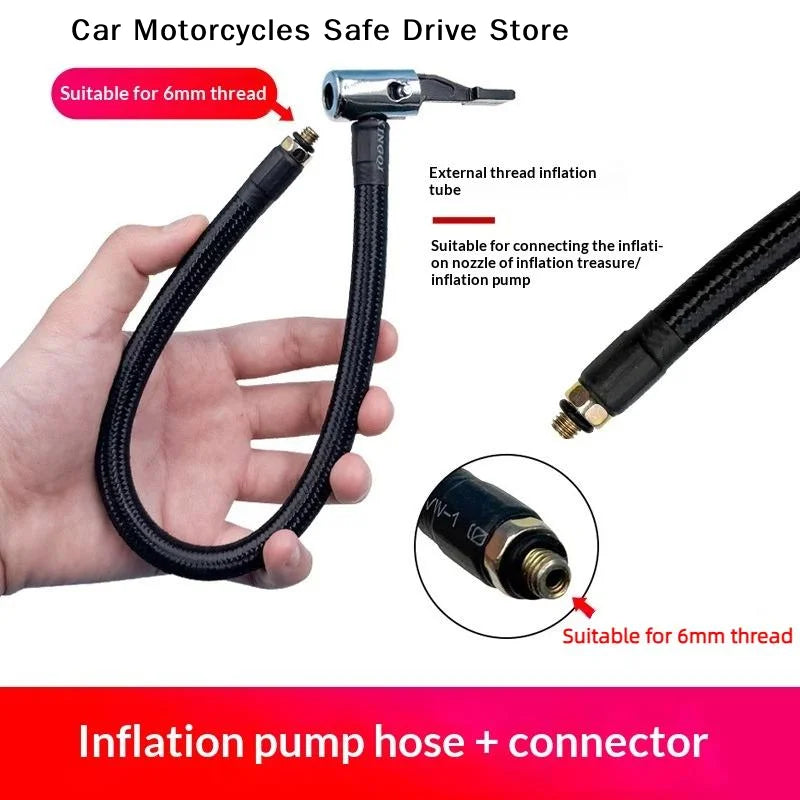 CMCar Tire Inflator Hose Inflatable Air Pump Extension Tube Adapter