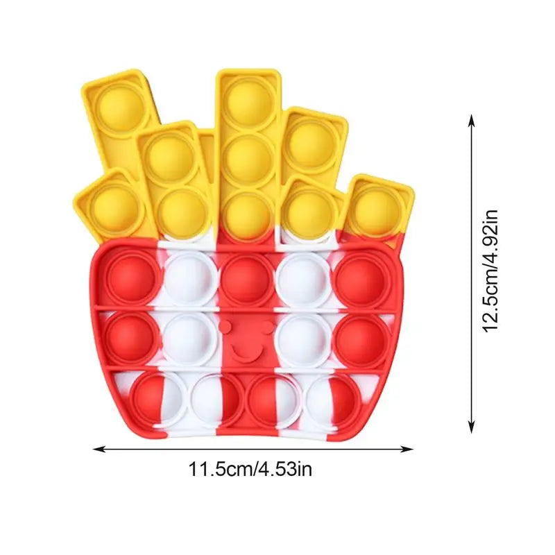 Sensory Bubble Popper Fidget Bubble Toys For Kids Fun Multiplayer Game Realistic Fast Food Design Pressure Relieving Activity Zpaxo