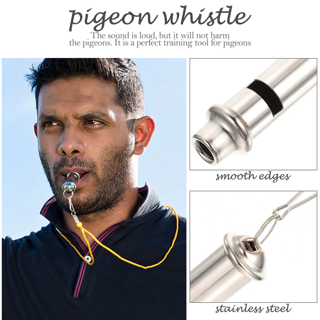 Professional Stainless Steel Pigeon Whistle Portable Bird Training