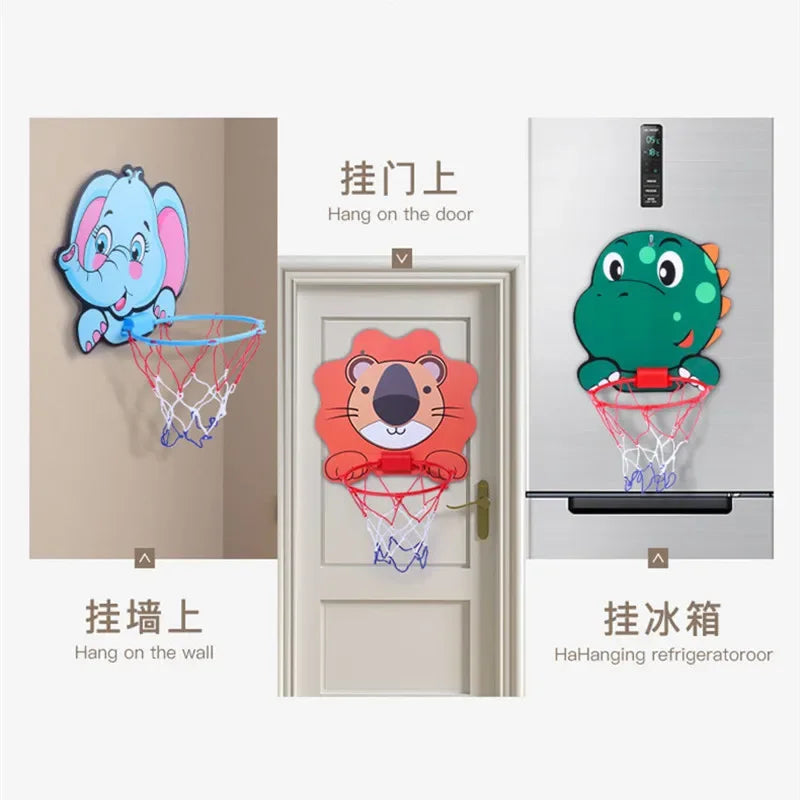 Kids Basketball Hoop Cartoon Creative Animals Stand Outdoor Indoor