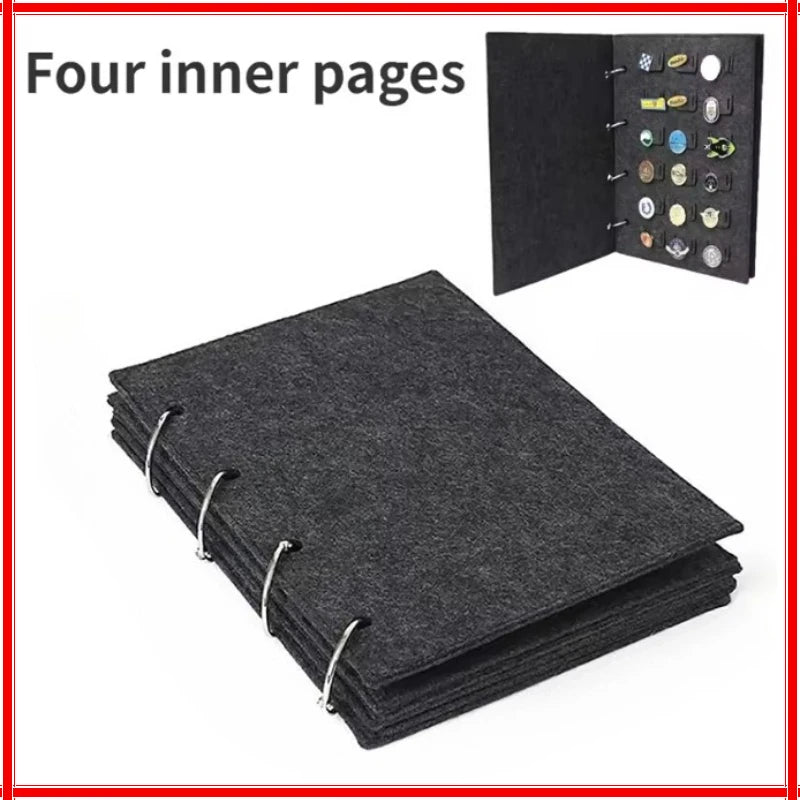 Felt Pin Brooch Display Book – Badge & Jewelry Organizer Pin Display Book Zpaxo