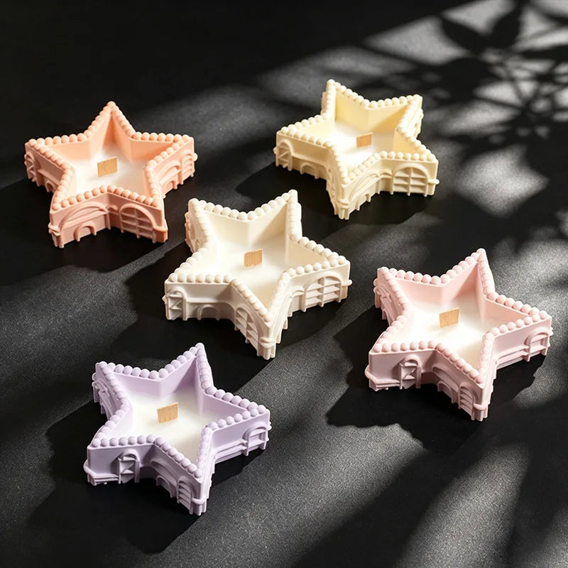 Silicone Star & Moon DIY Mold – Candle Holder & Gypsum Tray Silicone Craft Mold Zpaxo
