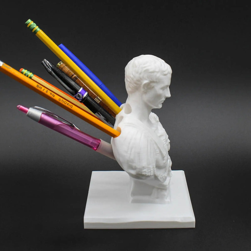 3D printed Julius Caesar statue Office Desk Pen Holder Office Desk Organizer Office Decor pen Rack Gift Stationery teacher gift Zpaxo