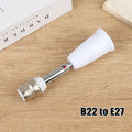 B22 to E27/E26 90° Rotatable Light Socket Adapter Converter