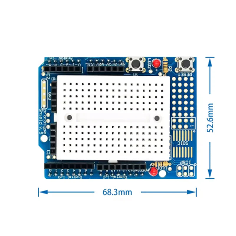 ProtoShield prototype expansion board with mini breadboard plugin for UNO-R3 Zpaxo Default Title