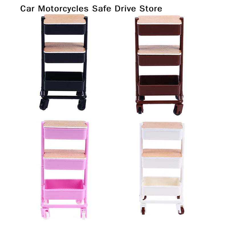 1 12 Dollhouse Miniature Three Layers Trolley Dining Cart Wheels