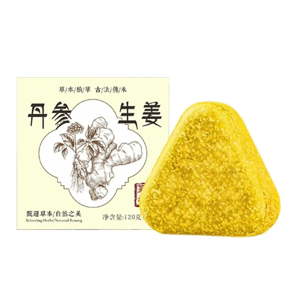 Natural Herbal Hair Growth Soap – Usman Grass & Platycladus Herbal Shampoo Soap Zpaxo Danshen Ginger