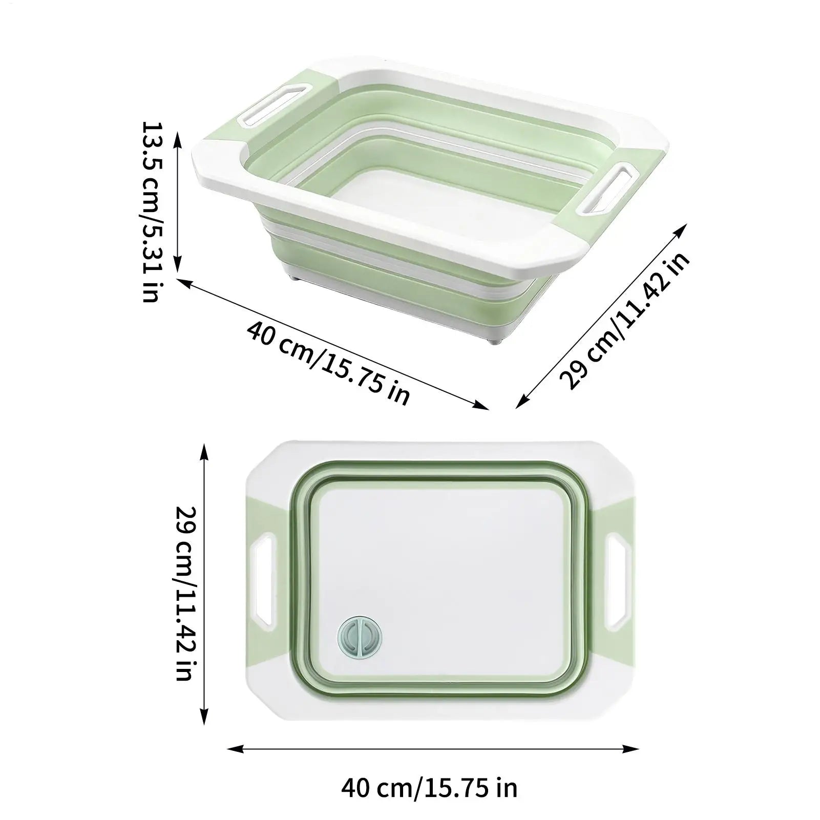 Foldable Cutting Board Compact Multipurpose Bin Foldable Cutting Board Basin for Meat Fruit Vegetables BBQ Picnic Backyard Beach Zpaxo