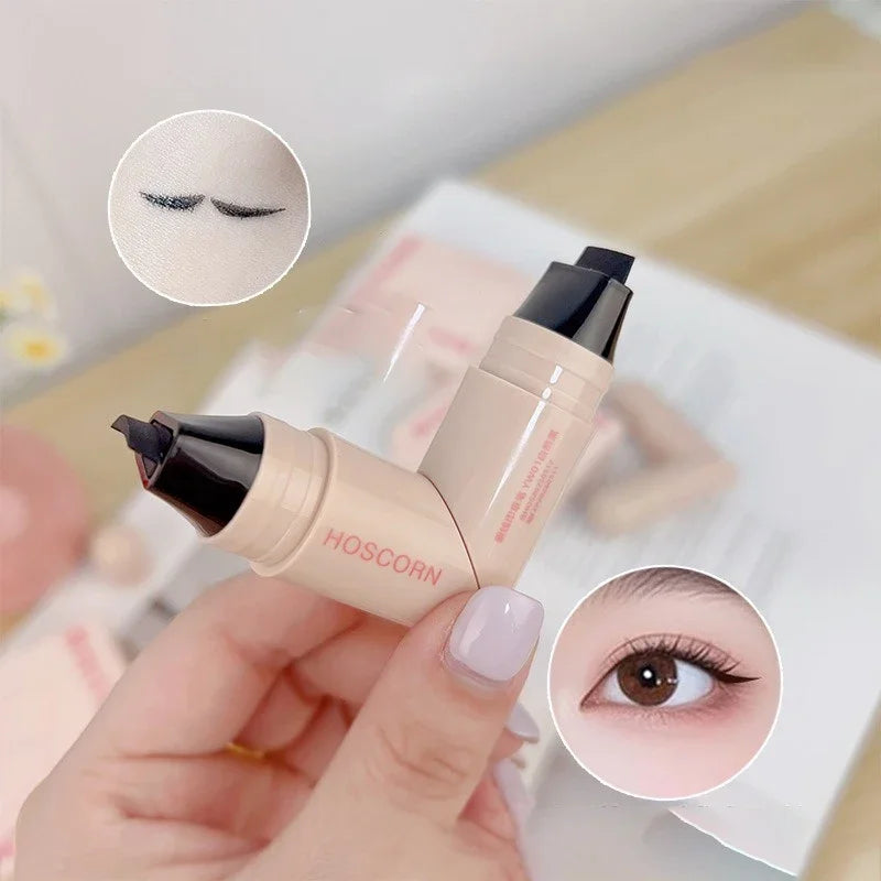 Lazy Integrated Eyeliner Stamp Dual-head Rotatable Precise Outline Zpaxo
