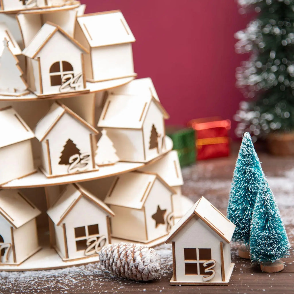 Countdown Christmas House Festive Party Decor Number Kids Family