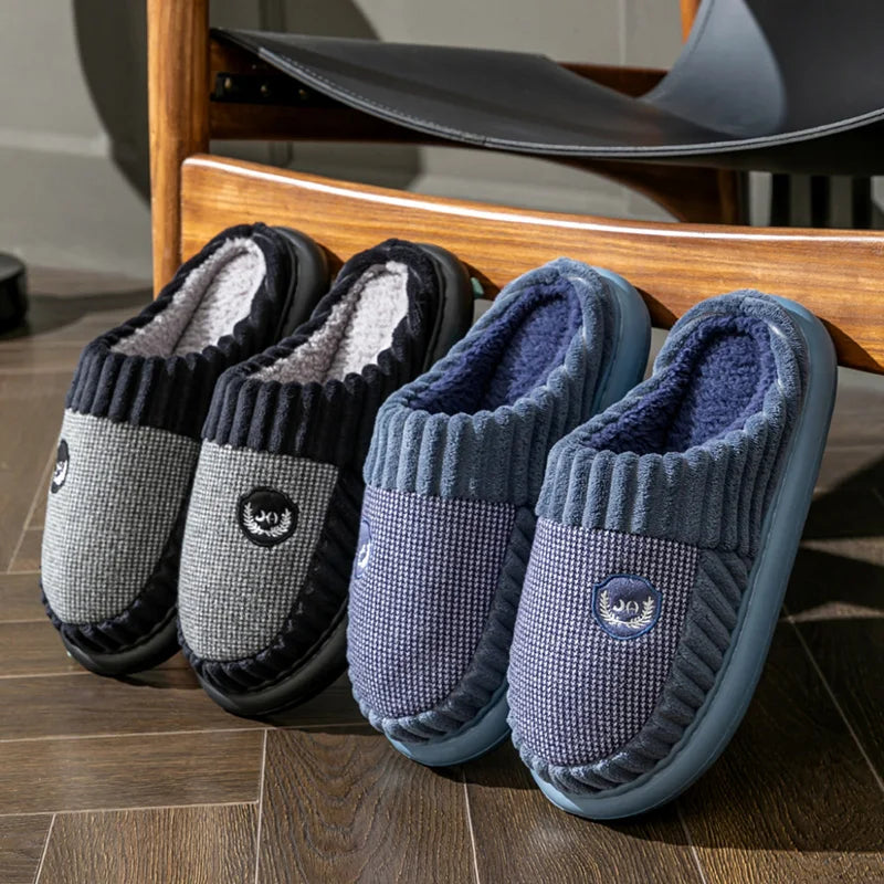 Men's Slippers Indoor Autumn Winter EVA Thick Sole Lightweight