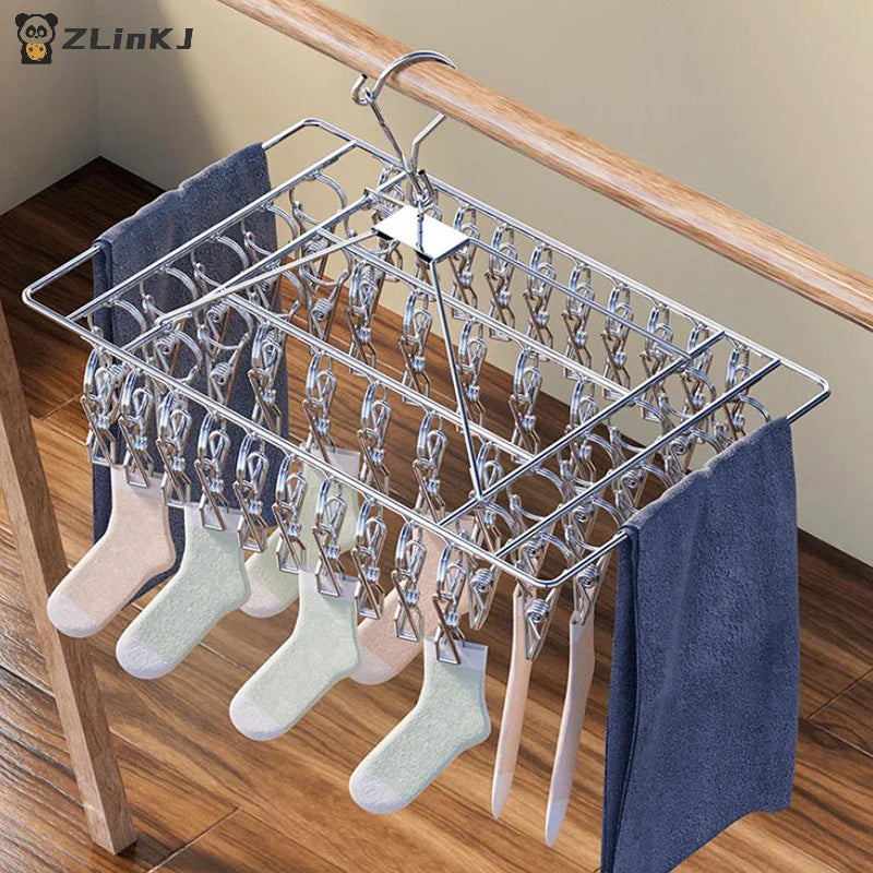 Metal Windproof Clothespin Laundry Hanger Clothesline Dryer Bra Towel Zpaxo