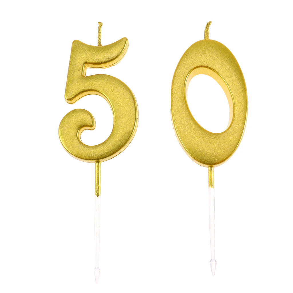 50 Birthday Number Decoration Bithday Cake Topper Candles Party