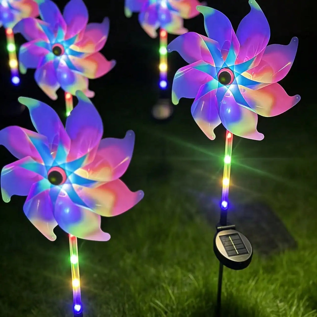 Bright Rotating Solar-powered Windmill Light It's Also Perfect