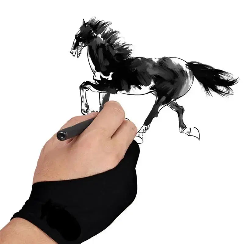 Two-Finger Drawing Gloves Anti-touch Anti-fouling For Apple Tablet Digital Board Touch Screen Oil Painting Office Art Supplies Zpaxo