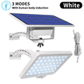 Super Bright 48LED Outdoor Solar Lamp with Motion Detector Waterproof 5500mAh Solar Garden Light for Wall Lighting Zpaxo white with sensor