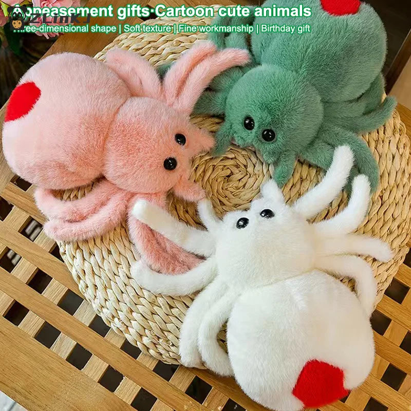 ▶1PCS Cute 25cm Plush Toy Plush Reptile Simulation Spider Hallows' Day Crawling Pet Doll Zpaxo
