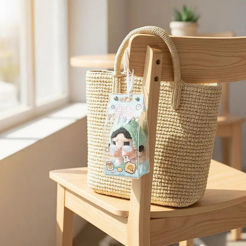 Clear Dustproof Kawaii Doll Display Bag Cute Cartoon Printed PVC Zpaxo