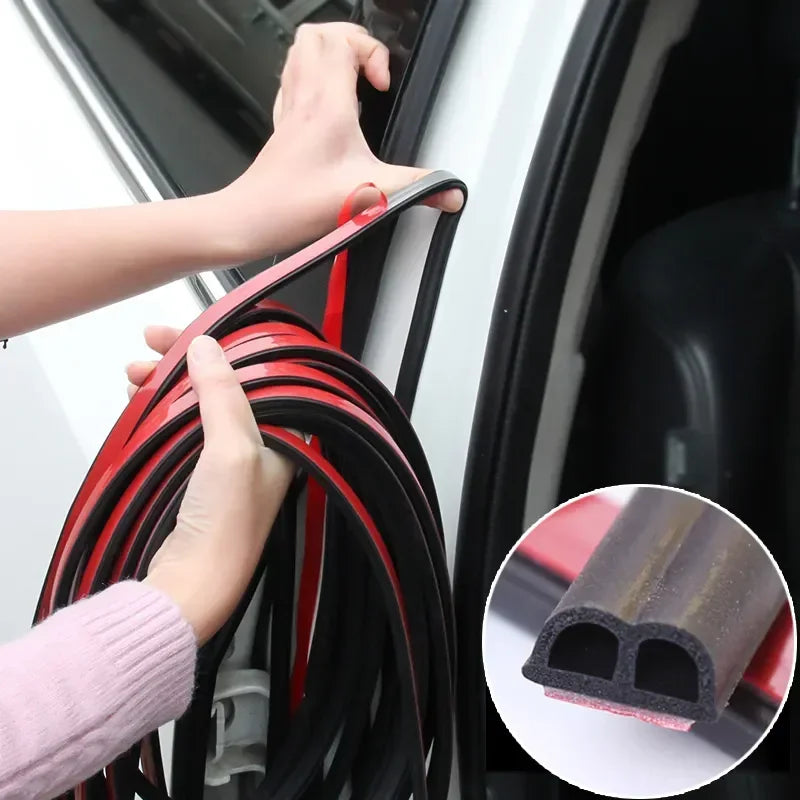 Car Soundproof Rubber Door Seal Sticker Self-adhesive Weather Strip