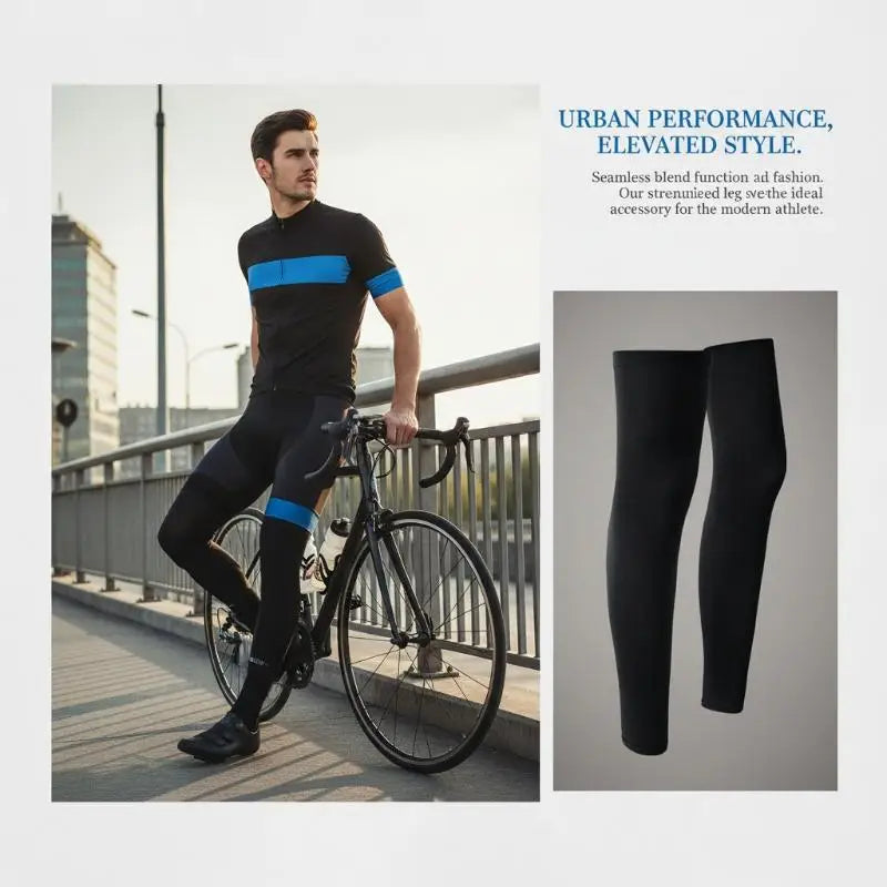 2-Pack Ice Silk Cooling Leg Sleeves – UV Protection & Compression