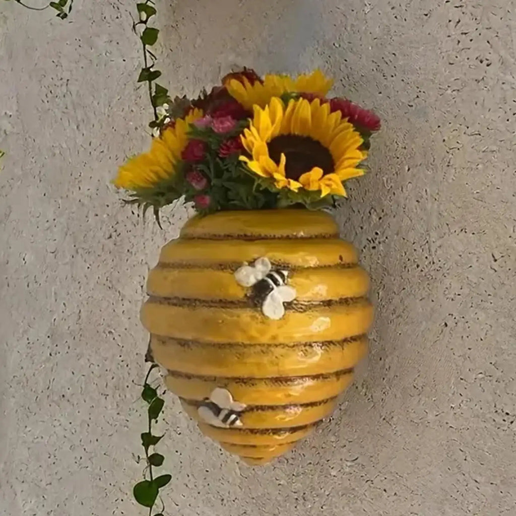 Wall Planter Beehive Geometric Design Vase Mounted Plant Holder
