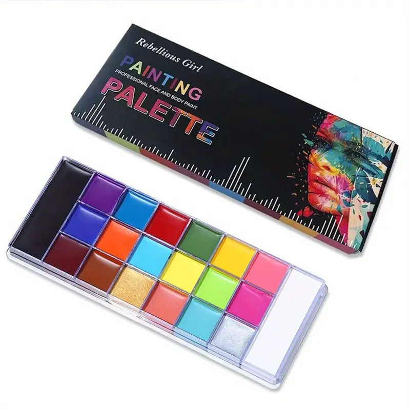 20 Face Body Paint Palette Long Lasting Safe Oil Painting Halloween Zpaxo 20 color