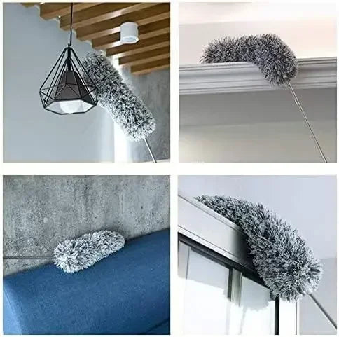 Retractable Microfiber Gap Dust Cleaner Extension Pole Reusable