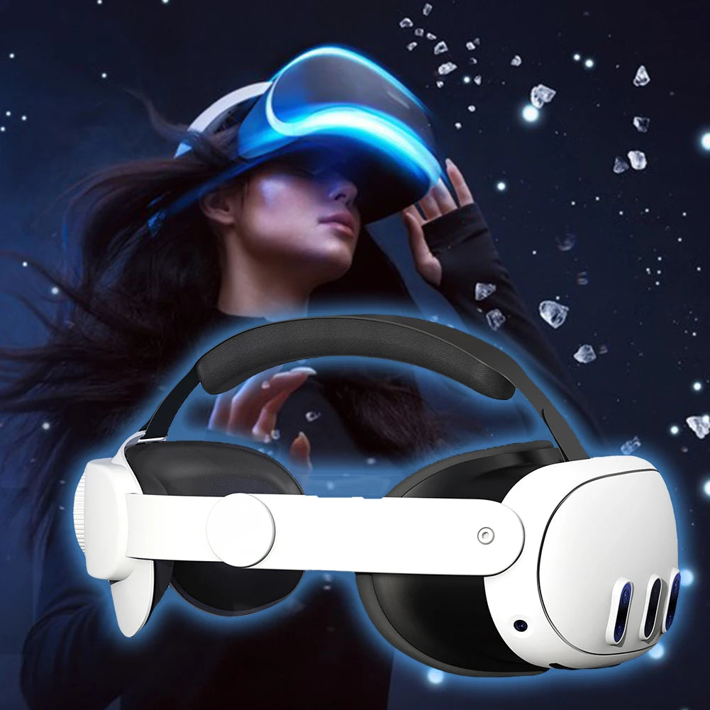 Upgrade Elite Halo Strap Alternative Head Strap Balanced Head Pressure Anti-Stifling Adjustable for Meta Quest 3 VR Accessories Zpaxo
