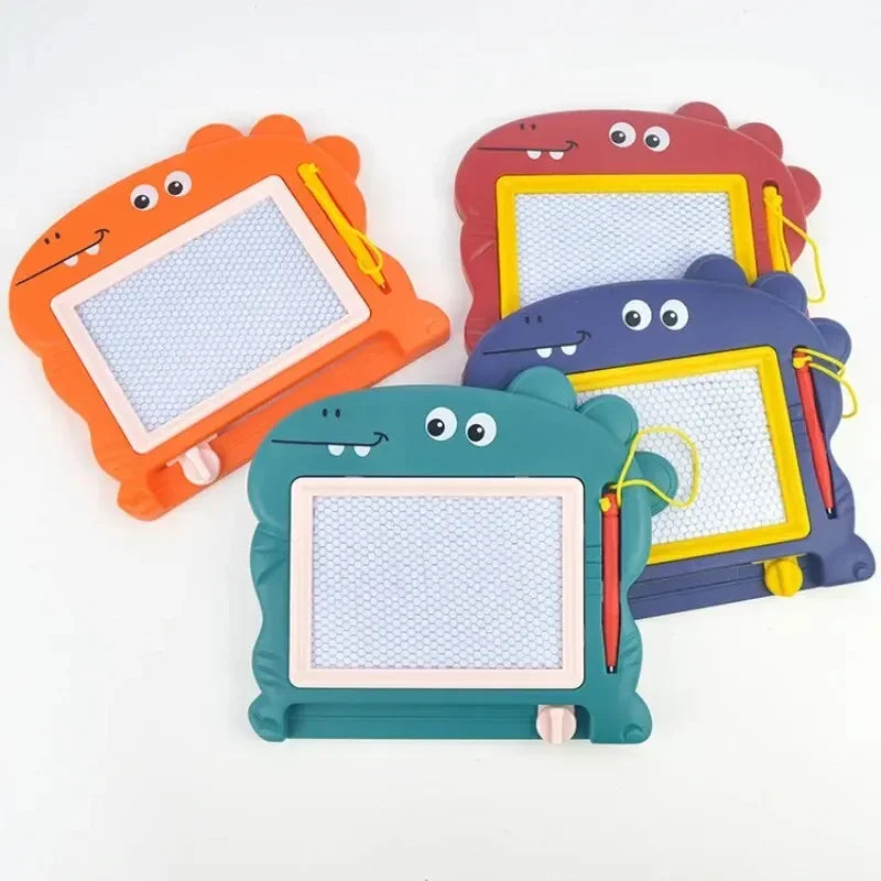 Magnetic Writing Board Children's Cartoon Dinosaur Painting Puzzle Zpaxo Random Color 1pc