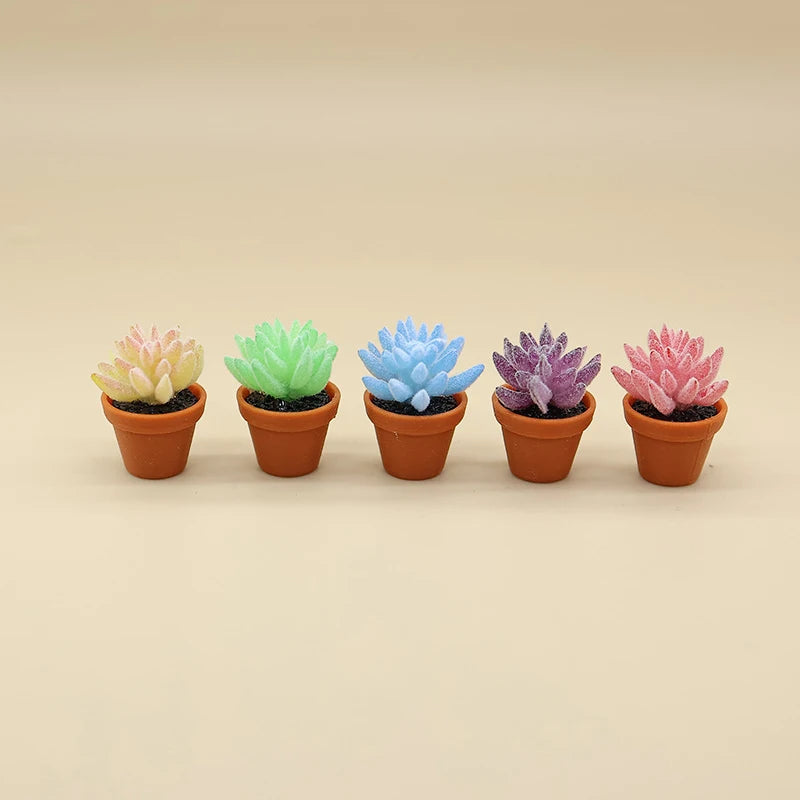 Simulation Mini Potted Plants Model Dollhouse Bonsai Decoration Micro Zpaxo