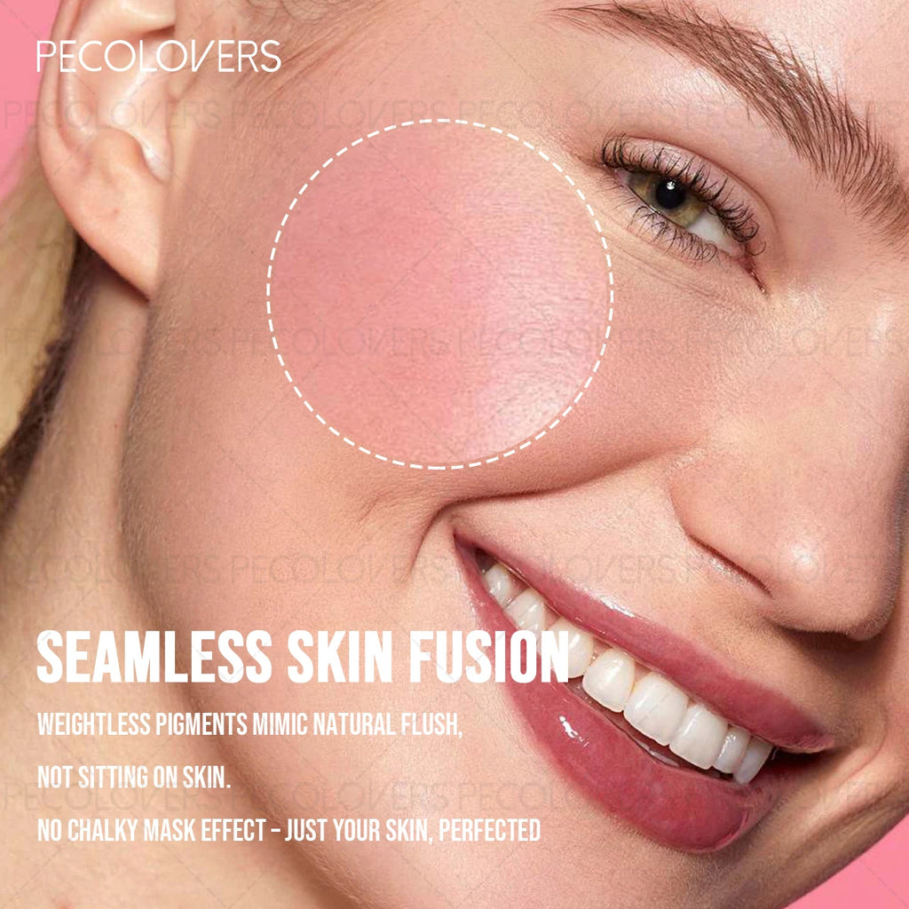 1PC Waterproof Blush Palette Pink Easy-to-Apply Natural 3D Makeup Look Blush Palette Matte Finishes in Red Hues Makeup Palette Zpaxo