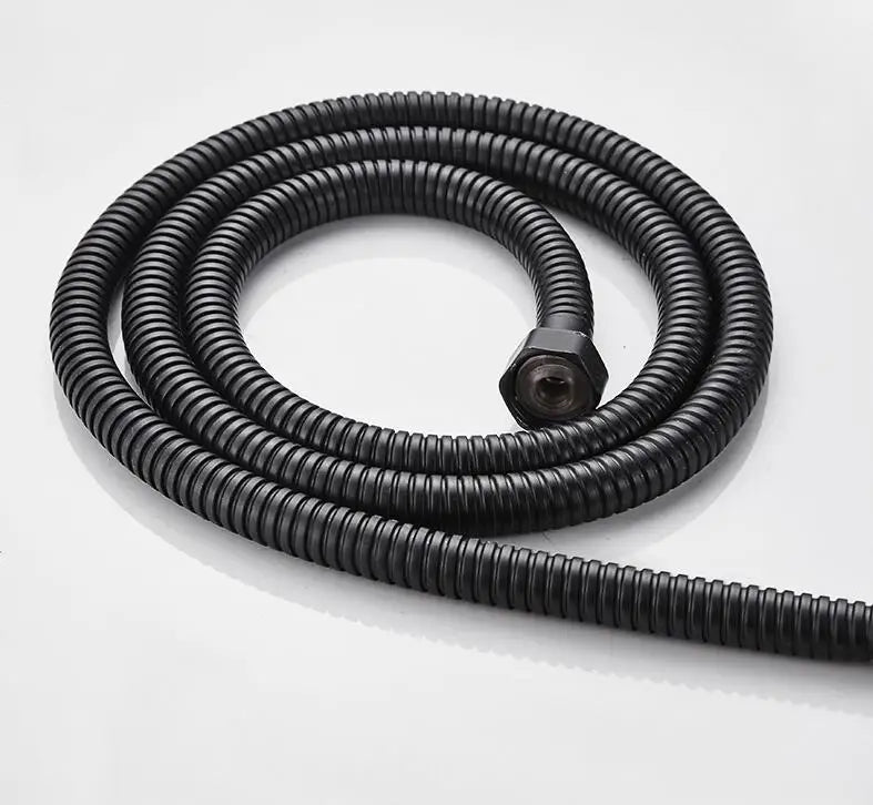 Black Hose Bathroom Shower Faucet Tube Stainless Flexible Plumbing Zpaxo