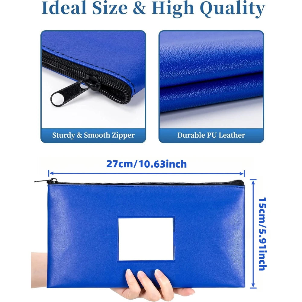 PU Leather Zipper Pouch – Multi-Purpose Organizer Bag