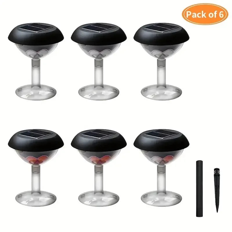 Waterproof Outdoor Solar Pathway Lights Flower Shade Yard Garden Decor Solar Powered Lighting for Backyard Walkway Zpaxo 6PCS China Mainland