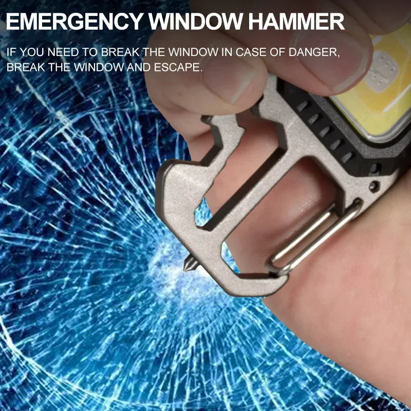 ESMARTER COB Keychain Light – 8-Mode Rechargeable LED Torch Keychain Work Light Zpaxo