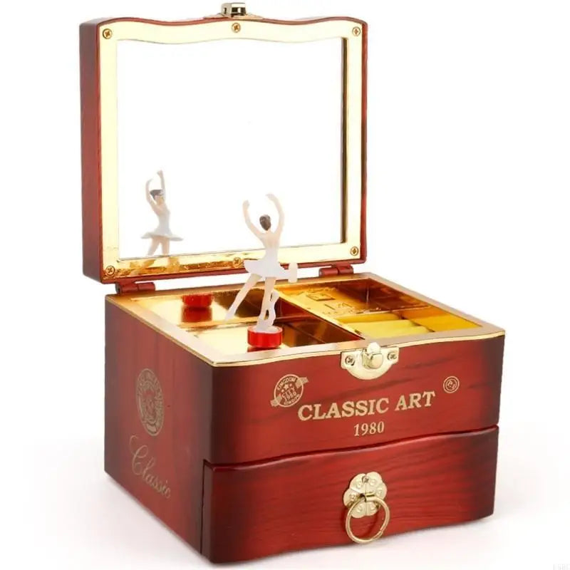 Elegant Rotating Jewelry Music Box Ornament Mechanical Suitable