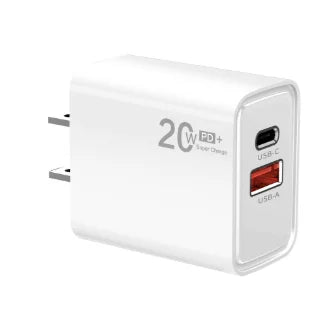 20W USB-C PD Fast Charger – iPhone 15, Samsung S24 & More USB-C Wall Charger Zpaxo White US