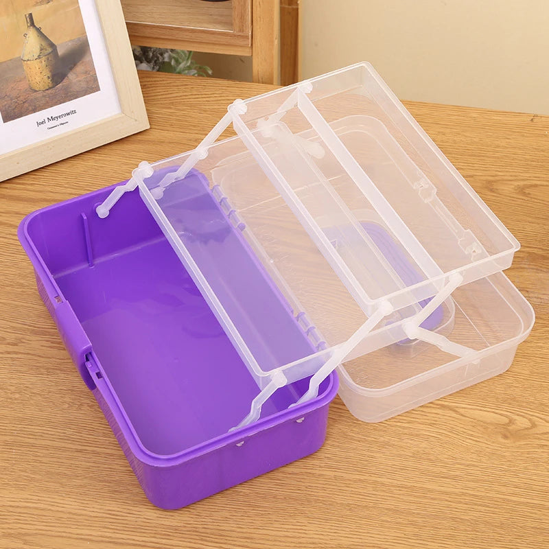 3 Layers Large Capacity Storage Box Foldable Multifunctional Plastic Zpaxo