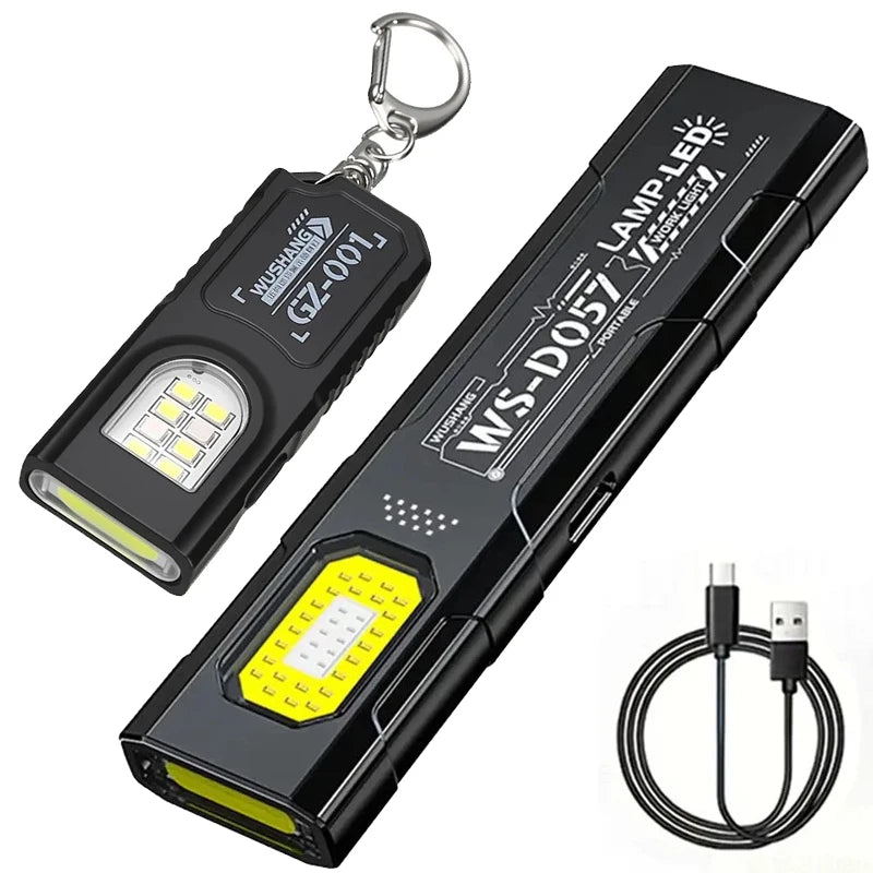 Portable EDC COB LED Flashlight – Magnetic, 550 Lumen, 5 Modes