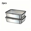 Stainless Baking Trays 2 Lids Non-stick Easy-clean Perfect Roasting
