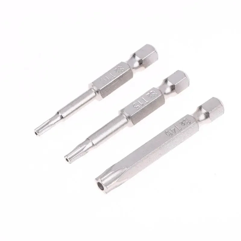 T10 T15 T20 T25 T27 T30 T40 5 Point Torx Screwdriver Bits 50mm S2 Magnetic Star Screw Driver 1/4" Hex Shank 7Pcs/lot Zpaxo