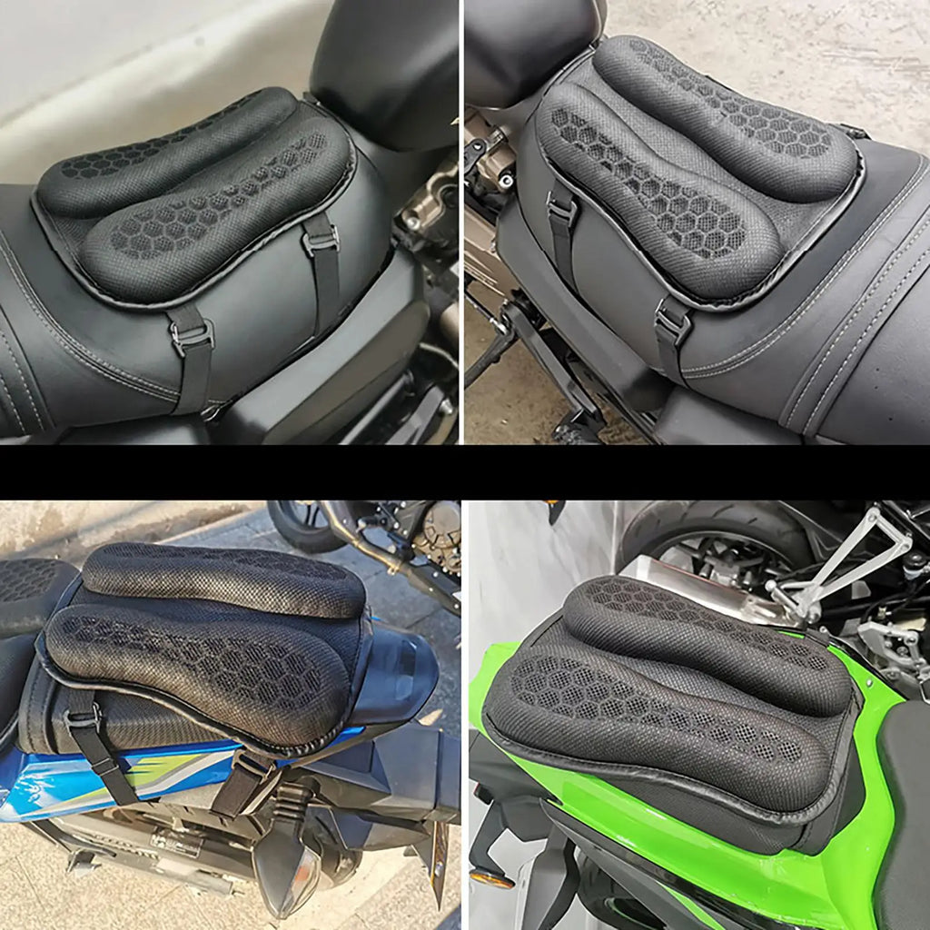 Motorcycle Gel Seat Cushion 3D Honeycomb Structure Shock Breathable Motorcycle Gel Seat Pad Gel Foldable Cushion For Seat Zpaxo