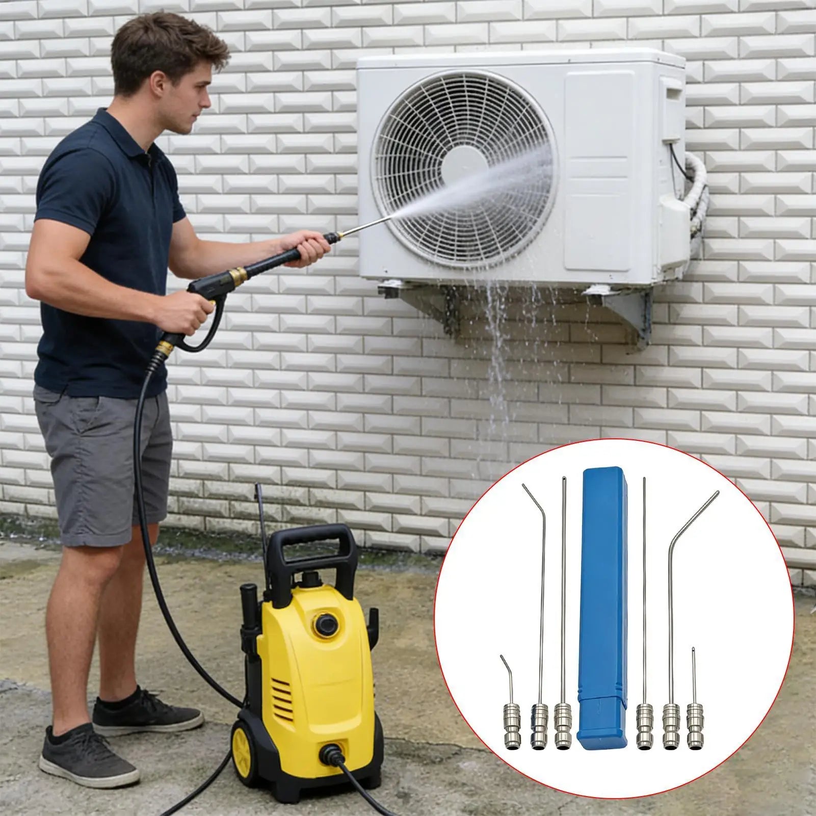 Pressure Washer Nozzle Stainless Steel Quick Connect Tips Gutter Roof