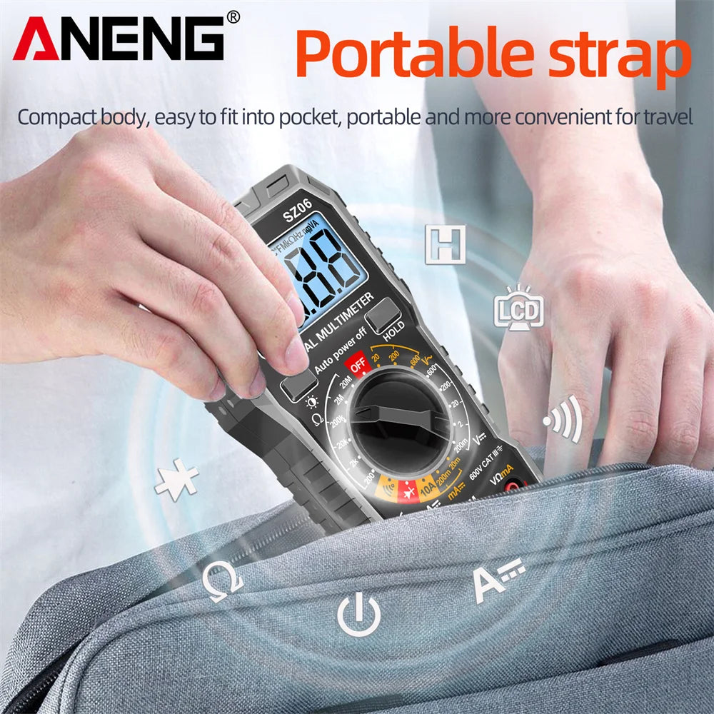 ANENG SZ06 Multimeter 2000 Multimetro Counts Digital AC DC Voltage