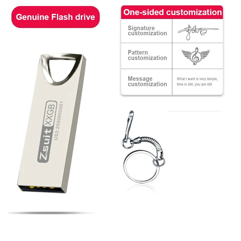 Zsuit Mini USB Flash Drive 128GB Pen Drive флешка Metal U Disk Memo Cel Usb Stick Gift Free Logo Phone/Car U Pendrive 128GB Zpaxo 128 GB u disk