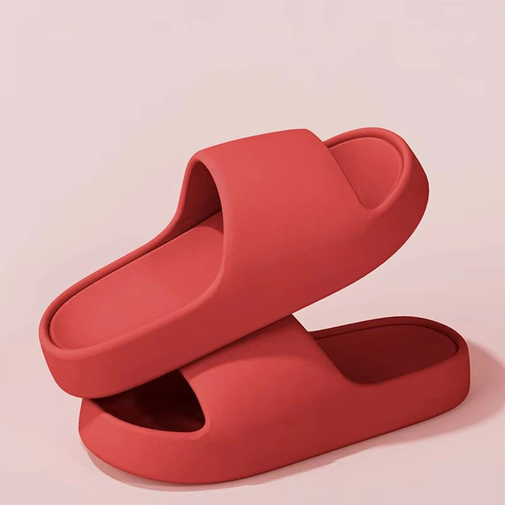 Couple's Summer Indoor Home Slippers 2026 Thick Bottom Lightweight Zpaxo Red 44-45