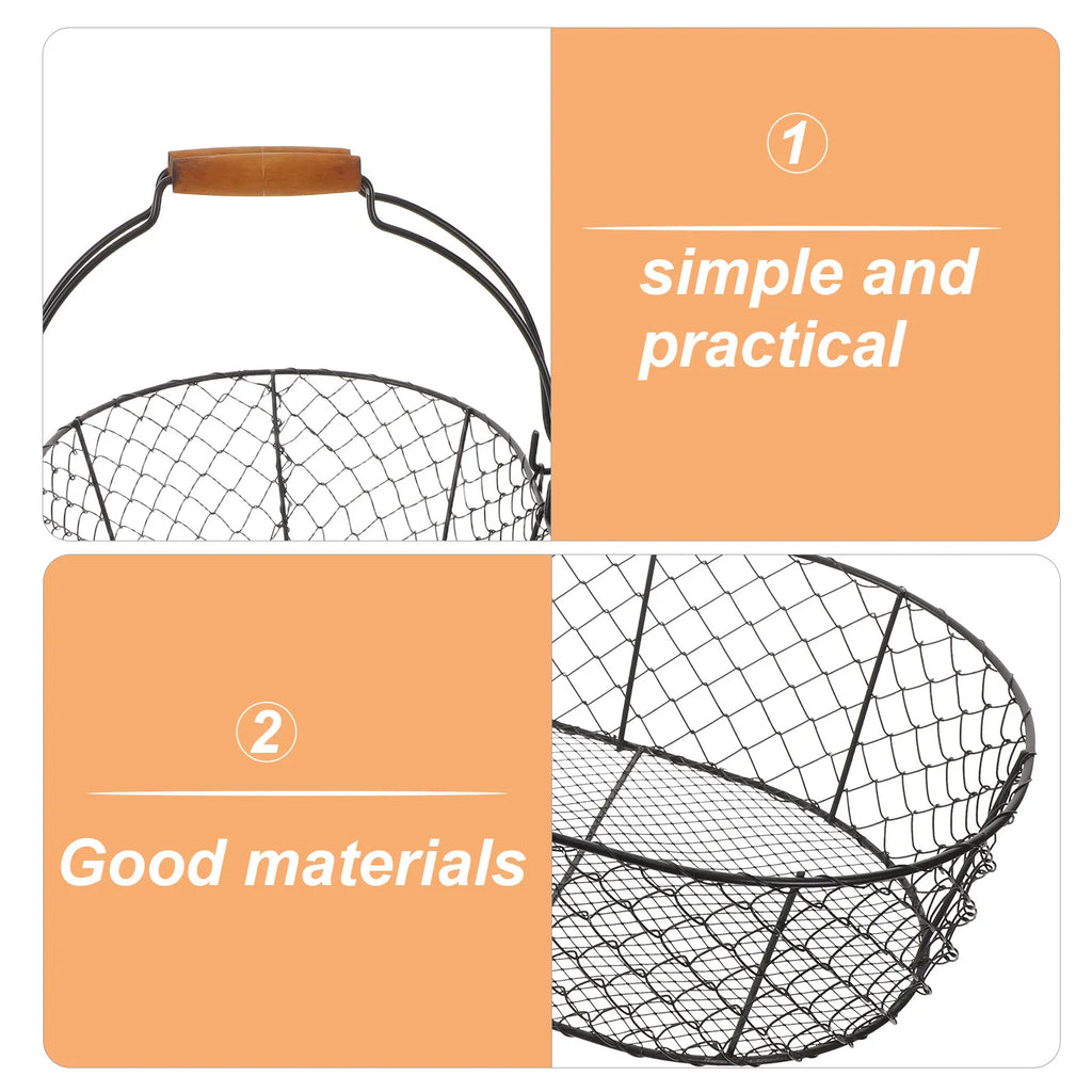 Firewood Storage Wire Baskets Large Metal Blanket Household Vegetable