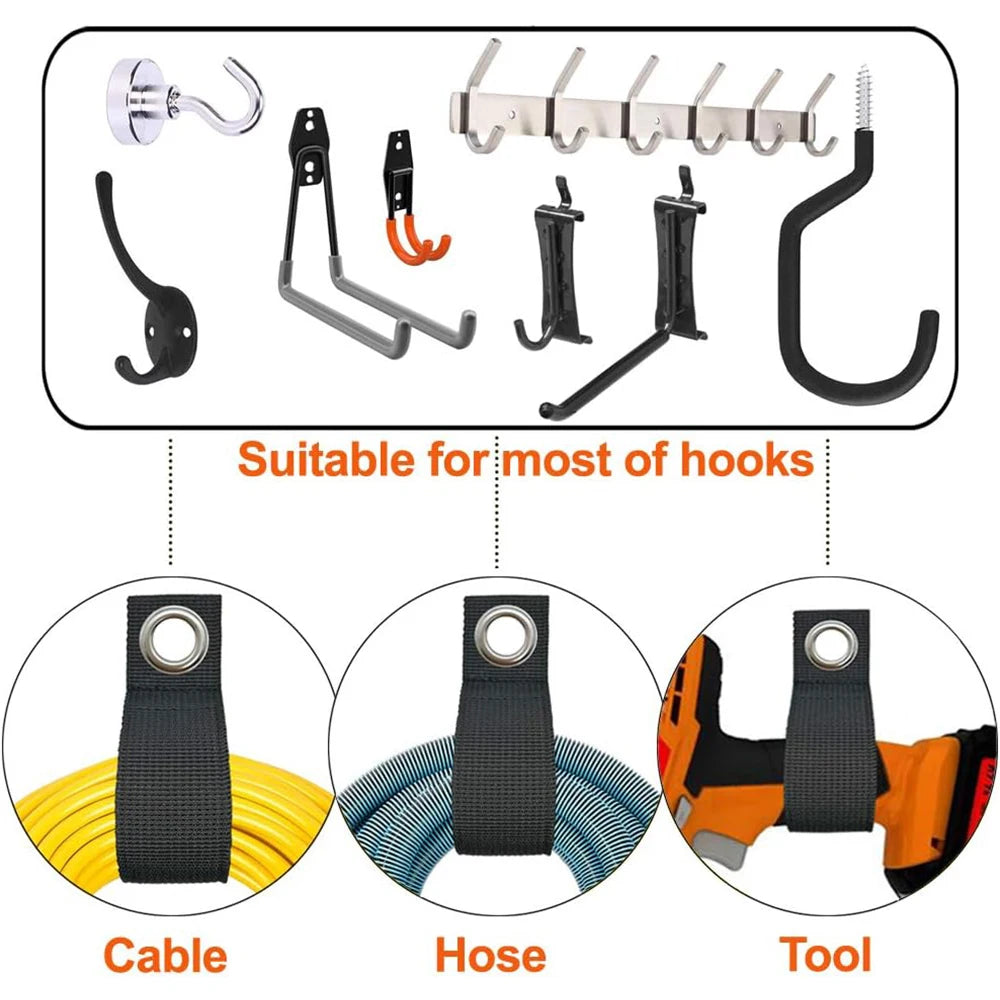 1/3/5/10Pcs Heavy-Duty Storage Straps Extension Cord Straps Organizer Cord Wrap Keeper Cable Management Garage Storage Zpaxo